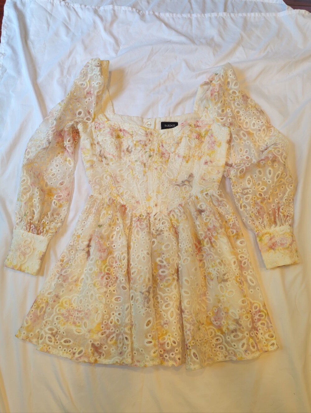 Bardot Floral Mini Dress S - Picture 2 of 7